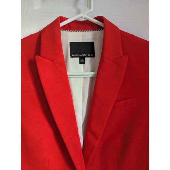 Banana Republic Womens Size 4 Blazer Suit Jacket Single Breasted Office Work - Picture 7 of 15